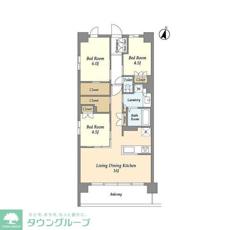 グランカーサ川口青木町公園の物件間取画像